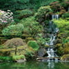 водопады в японском саду